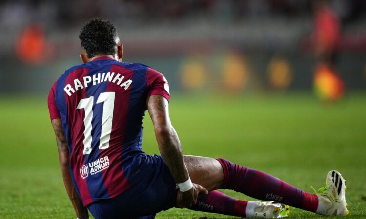 FC Barcelone: Raphinha blessé à la cuisse droite